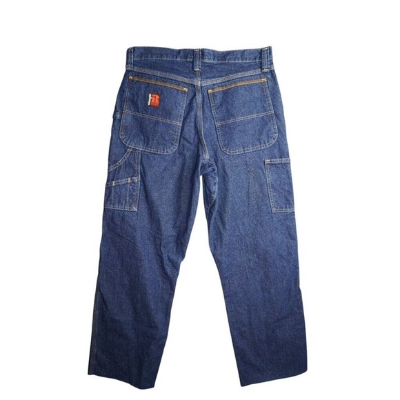 Wrangler RIGGS Workwear Jeans 30x32 Dark Blue Denim Heavy Duty - Picture 8 of 16